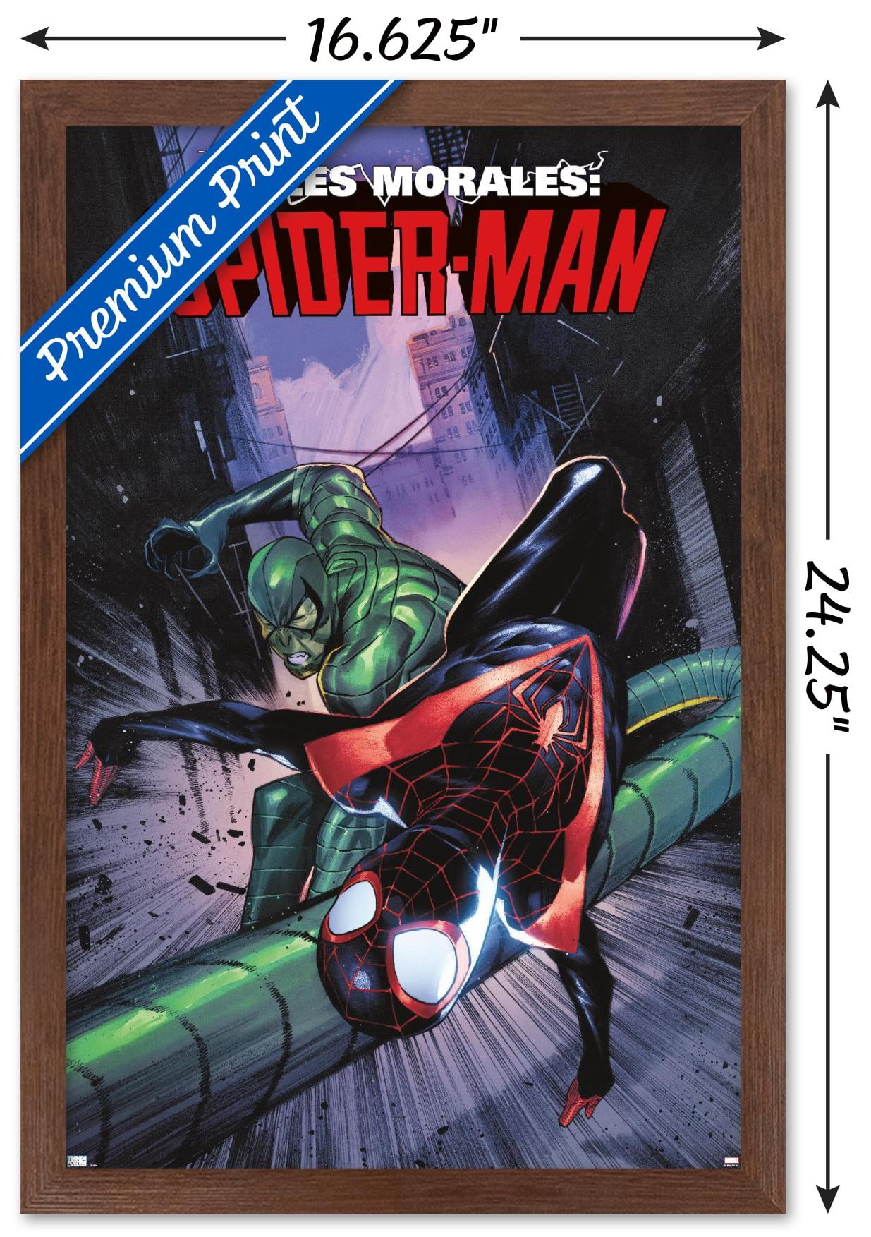 Marvel Comics - Miles Morales: Spider-Man #2 Wall Poster, 14.725" x 22.375" Framed