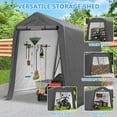 thumbnail image 3 of Howsvn 6' x 7' Portable Storage Shelter, Waterproof Outdoor Tent for Motorcycle, Tool Storage, 3 of 9