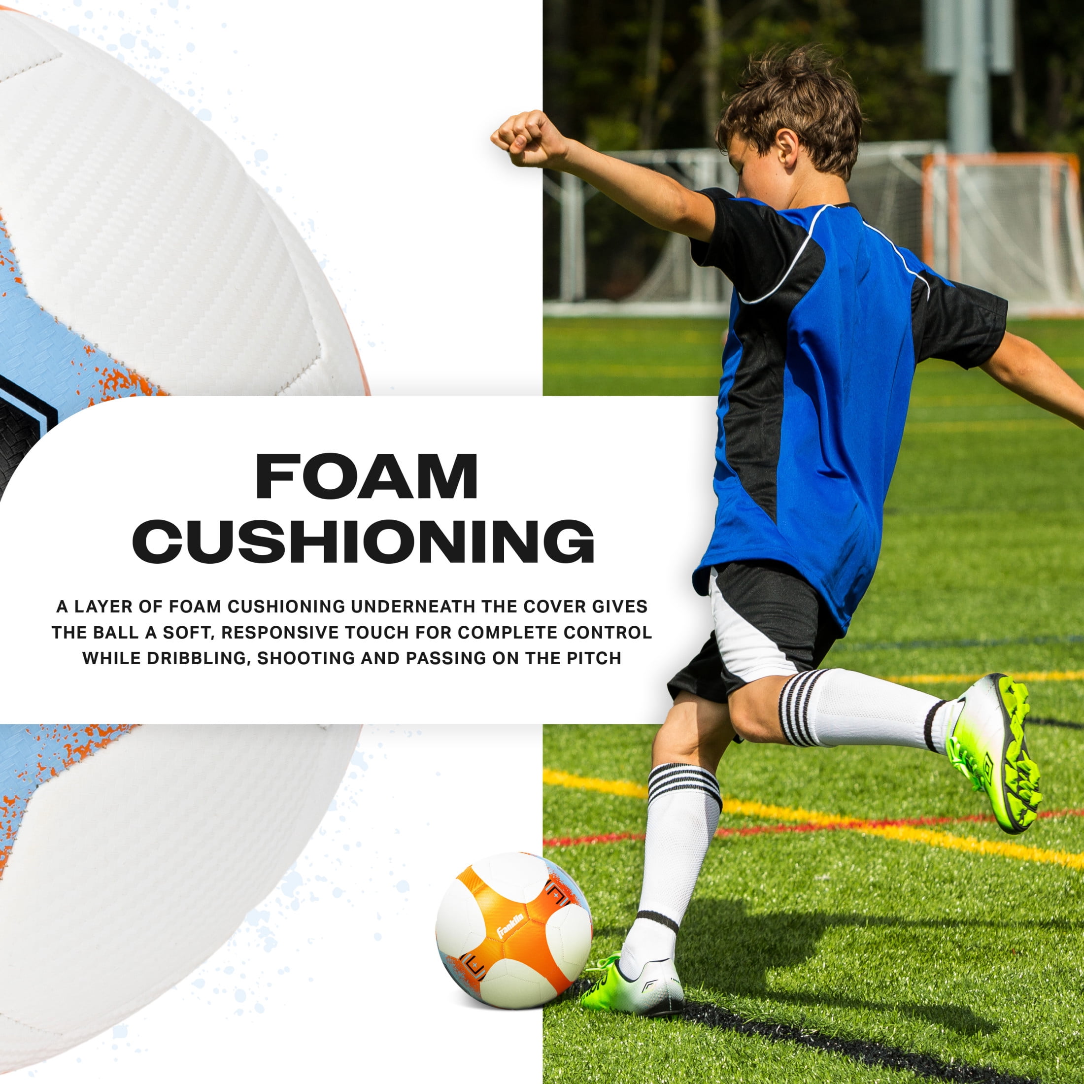 Franklin Sports NWSL Houston Dash Soccer Ball - Official Size 5 Soccer Ball - Regulation Size + Weight Soccer Ball for Kids + Adults - Boys + Girls Soccer Ball - Air Pump Included