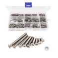 thumbnail image 1 of binifiMux 500 tornillos de cabeza plana Phillips avellanados M3, kit surtido de tuercas hexagonales de acero inoxidable 304 M3 x 6 mm/8 mm/10 mm/12 mm/16 mm/18 mm/20 mm/25 mm/30 mm, 1 of 5
