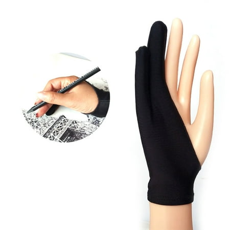 

1pc Black 2 Finger Artist s glove Drawing Digital Tablet Writing Art Students