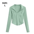 thumbnail image 2 of Camisas de entrenamiento para mujer, camisetas de manga larga para yoga, camiseta informal para senderismo, camiseta atlética transpirable de secado rápido Zhivalor BST3010683-3, 2 of 8
