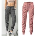 thumbnail image 4 of Pantalones deportivos para correr con cordón de tela para mujer, pantalones deportivos de secado rápido para gimnasio y Fitness, pantalones de ejercicio con dos bolsillos laterales, 4 of 4