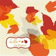 thumbnail image 3 of Ambesonne Hello Fall Duvet Cover Set, Autumn Leaves and Sign, 2-Calking, Cinnamon Mustard White, 3 of 7