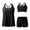 C-Black83, variant on DHFJKG Tankini Swimsuits For Women 2026 Tummy Control Bathing Suits With Shorts 3 Piece Criss Cross Swimwear Trendy Beachwear