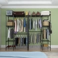 thumbnail image 2 of Closet Organizer Metal Garment Rack Portable Clothes Hanger Home Shelf, 2 of 5