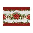 thumbnail image 5 of Beautynvta Christmas Placemats Set of 4, Christmas Flower Rectangle Table Mat, Xmas Holiday Washable Place Mats for Home Kitchen Dining Party Table Decoration, 12''x18'', 5 of 8
