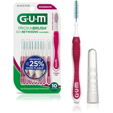 6 Pack - GUM Proxabrush Go-Betweens Cleaners. Moderate 10 ct