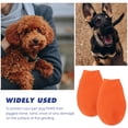 thumbnail image 2 of 4 unidades de cubrezapatos impermeables antideslizantes para la lluvia, calzado resistente para mascotas (perro/gato), color naranja, talla S., 2 of 7