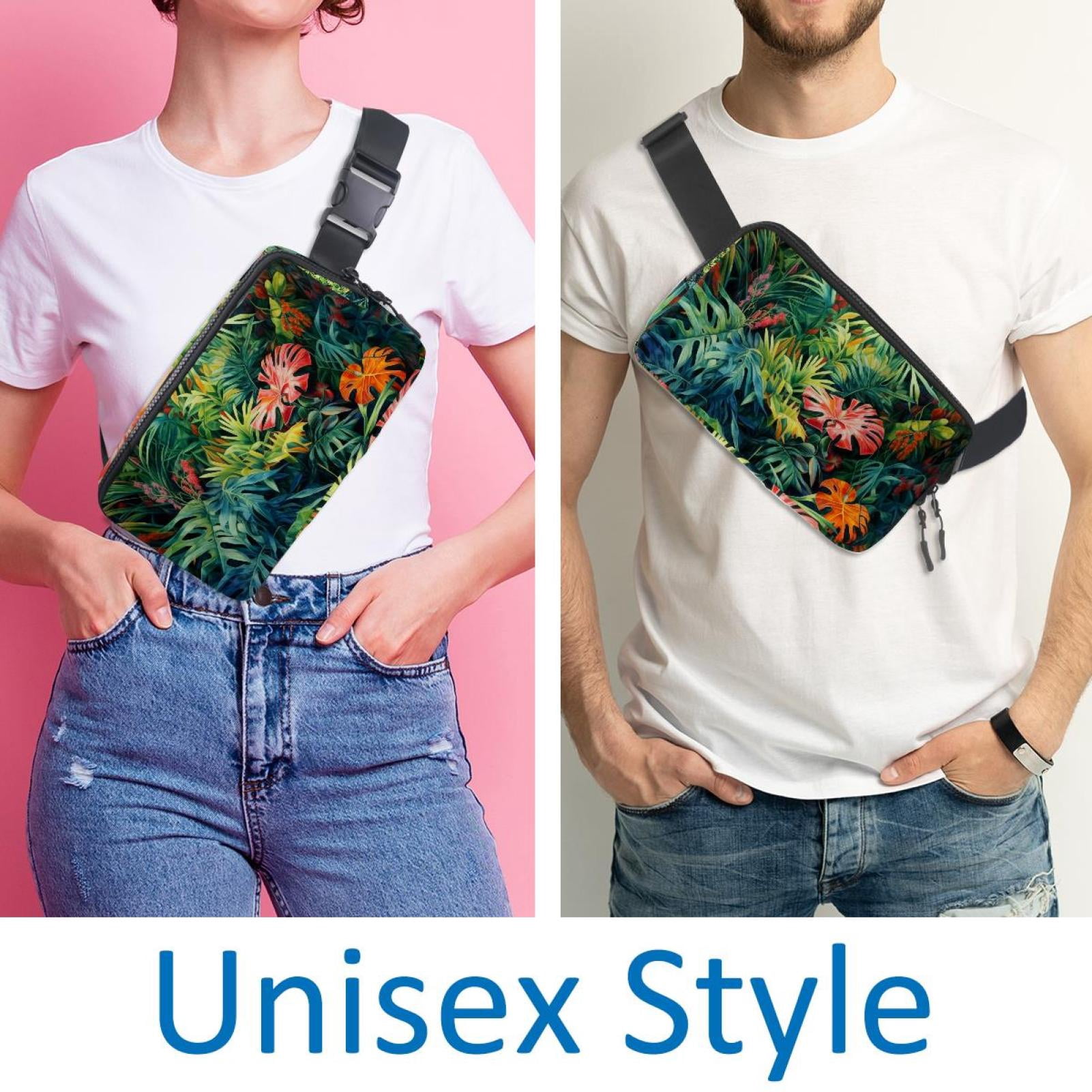 Tropical plants Lightweight Adjustable Running Belt with Extension Strap for Unisex - Fanny Pack Waist Bag for Fitness and Exercise
