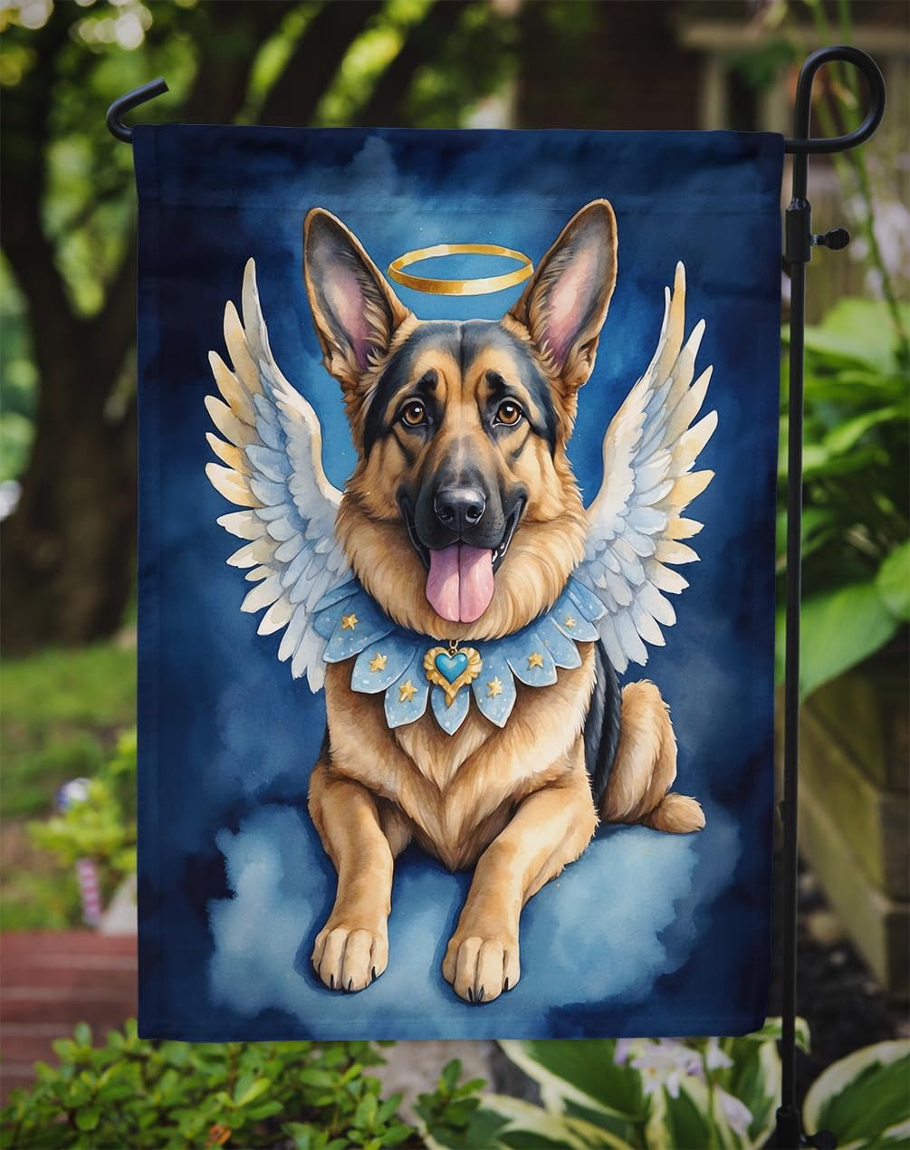 Bluetick Coonhound My Angel Garden Flag 11.25 in x 15.5 in