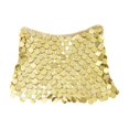 thumbnail image 4 of Falda de lentejuelas para mujer y niña, falda de cadera, minifalda de moda, cadena corporal, traje de baño Dorado, 4 of 7