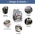 thumbnail image 5 of PVC Transparent Backpacks Clear Backpack for Travel and Outings Hedgehog Playing The Violin, 5 of 7
