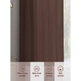 thumbnail image 6 of Brown Pure Color Sheer Curtains 96 Inch Length 2 Panels Set Window Treatments, Aesthetics Contemporary Luxury Rod Pocket Semi Curtains for Living Room/Bedroom/Kitchen Décor, 104"W x 96"L, 6 of 7