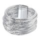 thumbnail image 1 of Pulsera de mujer tipo brazalete premium, accesorios para atuendos, fácil de usar, regalo, brazalete versátil con cierre, elegante Plata, 1 of 8