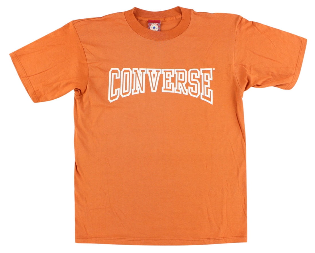 converse t shirt mens orange