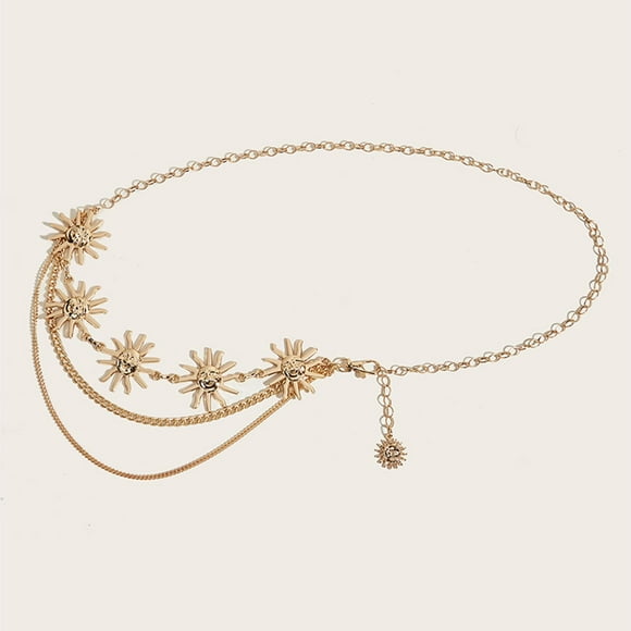 Cinturón de Cadena Macarena EstiloA Dorado para mujer