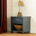 thumbnail image 1 of South Shore Asten 1-Drawer Nightstand - End Table with Storage for Child, in Blueberry, 1 of 10