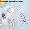 thumbnail image 4 of KOMI Étui Anneau Magnétique pour iPhone 16 Plus, Compatible avec MagSafe avec Support Anneau à 360°, Étui de Protection Antichoc pour iPhone 16 Plus Transparent, 4 of 5