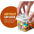 thumbnail image 3 of 24 Pack Airtight Food Storage Container Set - BPA Free Clear Plastic Kitchen and Pantry Organization Canisters with Durable Lids for Cereal, Dry Food Flour & Sugar - Labels, Marker & Spoon Set, 3 of 8