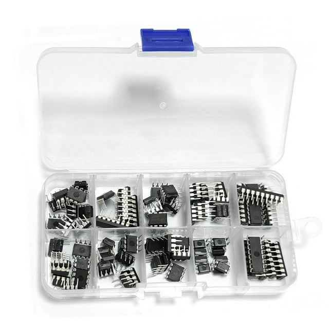 85 Piezas 10 Especificaciones IC NE555 LM324 Kit de Chip de Circuito Integrado