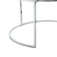 thumbnail image 6 of Alrik Green/Chrome Velvet Ottoman - Nesting, Stainless Steel Polished Base, Button Tufted, 6 of 10