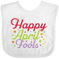 thumbnail image 3 of Inktastic Happy April Fools with Colorful Dots Boys or Girls Baby Bib, 3 of 4