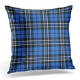thumbnail image 1 of BSDHOME British Blue Plaid Tartan Pattern Black Line Traditional Pillow Case Cushion Cover 18x18 Inches, 1 of 1