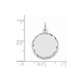 thumbnail image 2 of White Sterling Silver Charm Pendant Personalized Diamond-Cut Flat Back 23 mm 16, 2 of 2