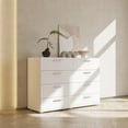 thumbnail image 2 of 8-Drawer Double Dresser, Wide  Freestanding Storage Cabinet with White Handle, Chest of Drawers, Large Storage Tower Unit for Bedroom, Living Room, Home Entryway, Black, 2 of 5