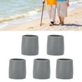 5 Pcs Crutch Tips Thick Rubber Single Angle Cane Foot Cane Walking