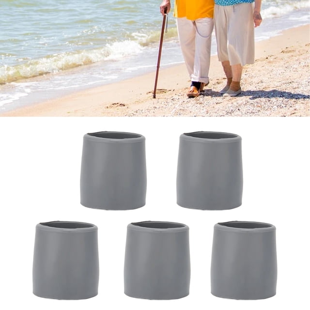 5 Pcs Embouts de Canne, Canne en Caoutchouc Épais Angle Unique pour Bâtons de Marche