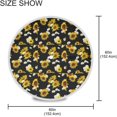 thumbnail image 3 of Coolnut 60" Sunflower Outdoor Tablecloth with Umbrella Hole and Zipper, Waterproof Round Tablecloth for Party,Patio,Picnic,Holiday Dinner,Summer, 3 of 7