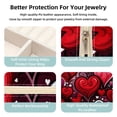 thumbnail image 3 of Valentine's Day Travel Portable Square Jewelry Box Organizer for Rings, Earrings, Necklaces, Bracelets, etc. for Girls and Women, 3 of 6