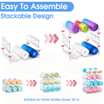 thumbnail image 4 of Stackable Water Bottle Organizer, 4-Tier Clear Bottle Storage Rack, Water Bottle Storage Rack, Kitchen Storage Organizer for Cup Accessories for Kitchen Cabinet, Countertop, Pantry, Holds 12 Bottles, 4 of 5