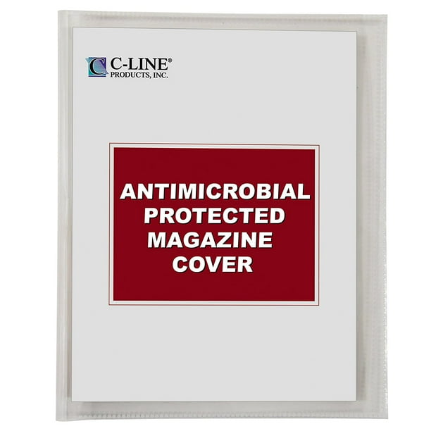 C Line Magazine Cover With Antimicrobial Protection Clear 8 3 4 X 11 1 4 25 Per Box Heavyweight Polypropylene Magazine Cover By Cline Walmart Com Walmart Com
