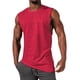 thumbnail image 1 of Chaleco deportivo holgado con abertura grande para hombre - Chaleco de fitness sin mangas de algodón alargado estilo hip hop, 1 of 3