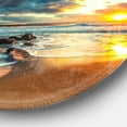 thumbnail image 3 of Designart Beautiful Cloudscape over the Sea' Beach Metal Circle Wall Art, 3 of 5
