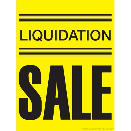 Liquidation Sale Retail Display Sign, 18