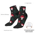 thumbnail image 6 of Rateoe Amanita Mushroom Pattern Quarter Crew Socks,Toe Seamed Ankle Socks,Cotton Cushioned Breathable Athletic Crew Sports Socks, 6 of 7