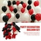 thumbnail image 4 of Globos Rojos y Negros, 67 Unidades de Globos de Reunión de Confeti Rojo, y Negro de 12 Pulgadas con Cintas para Cumpleaños, Bodas, 4 of 5
