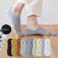 thumbnail image 3 of Eoperou 5 Pairs Stretchy Non-Slip Bottoms Women Socks Quick Drying Breathable Hollow Mesh Low Tube Socks Female Accessories, 3 of 8