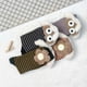 thumbnail image 3 of Guardurnaity Juego de calcetines divertidos, calcetines extravagantes, diseño de mano en mano, tela, regalos adecuados para mujeres, novias, Accesorios de calzado raya negra talla única, 3 of 6