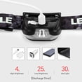 thumbnail image 5 of Lepro Linterna frontal LED recargable – Lámpara frontal superbrillante con 5 modos para equipos esenciales de camping y senderismo, linterna frontal impermeable IPX4 con luz roja, cable USB incluido, 5 of 5