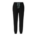 thumbnail image 4 of Ktyne Scrub Bottoms for Women Ultra Soft 4-Way Stretch Scrub Pants with Pockets Anti-Wrinkle Slim Fit Cargo Scrub Pants Casual Drawstring Running Sweatpants Black M, 4 of 5