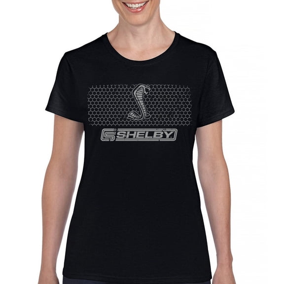 Shelby Logo Honeycomb Grille T-Shirt Mustang Cobra GT Muscle Car GT500 GT350 Performance Powered by Ford Women's Tee