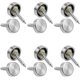 thumbnail image 1 of 12 Pcs 16mm Mirror Screws Stainless Steel Mirror Nails Mirror Screws With Decorative Caps For Tables Bath Plates Wardrobes Glass Signs - Silver, 1 of 5