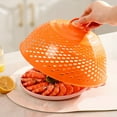 thumbnail image 1 of Cubiertas de Plástico Reutilizables para Alimentos | Paquete de 3 Carpas de Malla para Tazones y Platos | Cubiertas de Cúpula a Prueba de Salpicaduras para Cocina y Picnic | 25 X 25 X 12 Cm | Naranja, 1 of 6