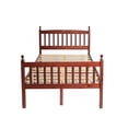 thumbnail image 3 of Better Home Products Paloma Solid Wood Pine Full Bed with Headboard in Mahogany, 3 of 7