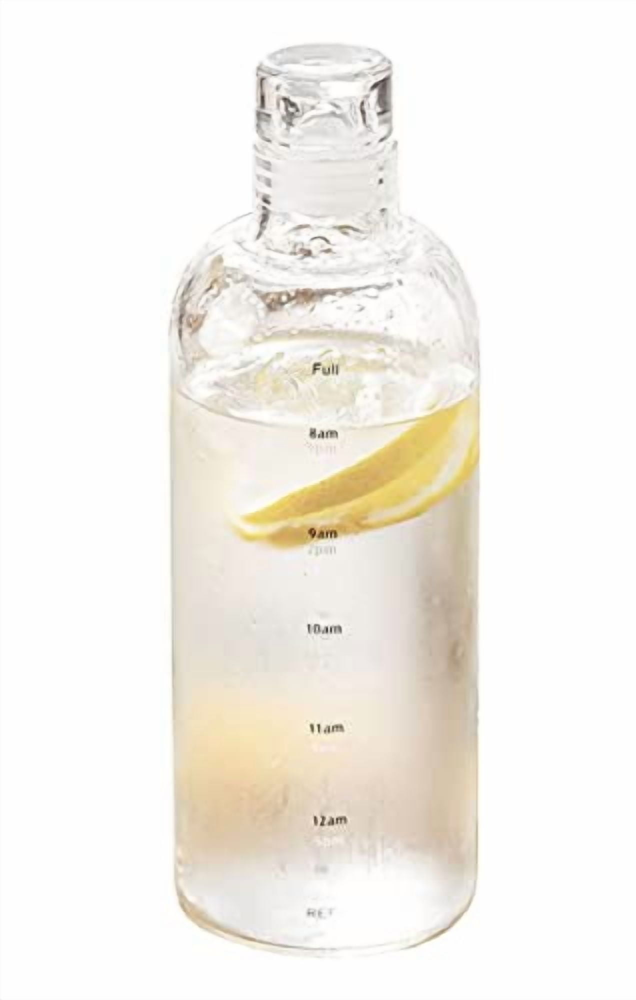 Time Scale Clear Glass Water Bottle Juice Cup